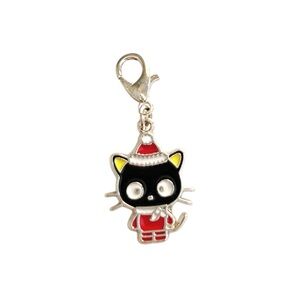 Sanrio Chococat Enamel Charm Black and Red Cute Kawaii Cat Pendant